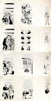 4 Dick Tracy Large 1940s-1950s Pinups With Reverse Production Proofs Incluided Comic Art